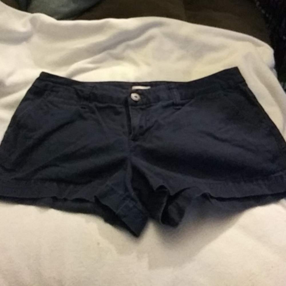 Navy blue cotton shorts